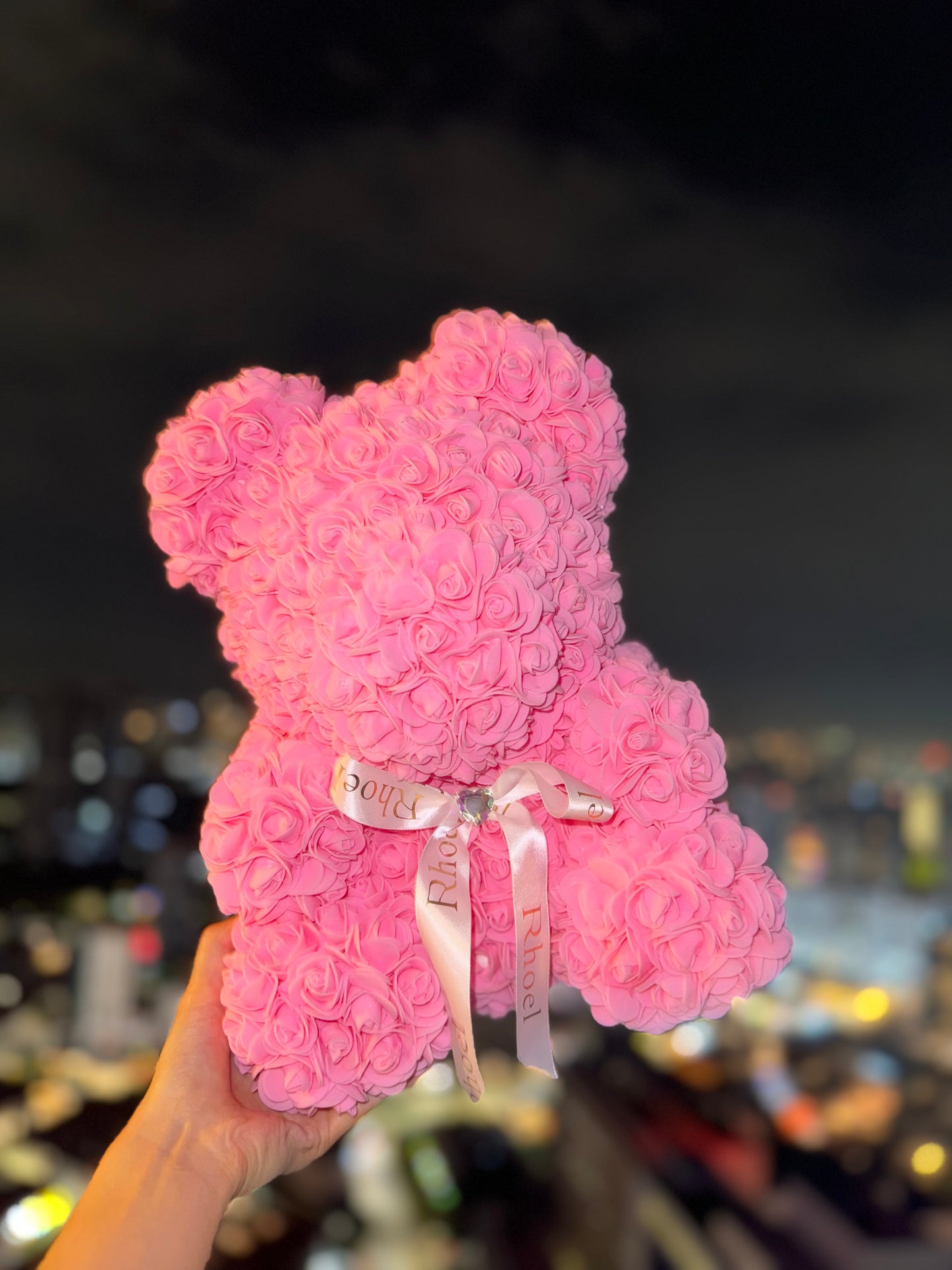 Candy Pink Rose Bear - Rhoel