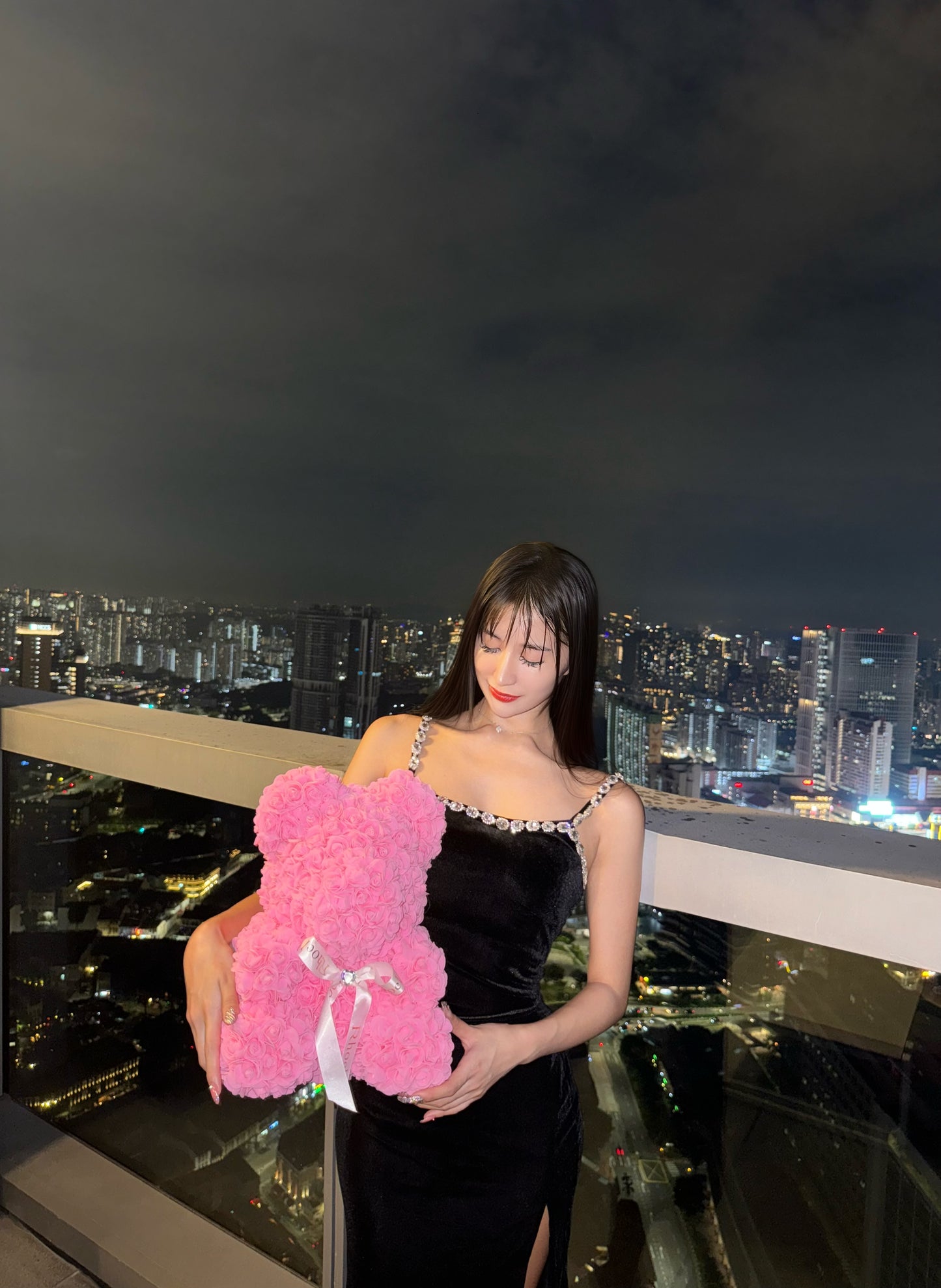 Candy Pink Rose Bear - Rhoel