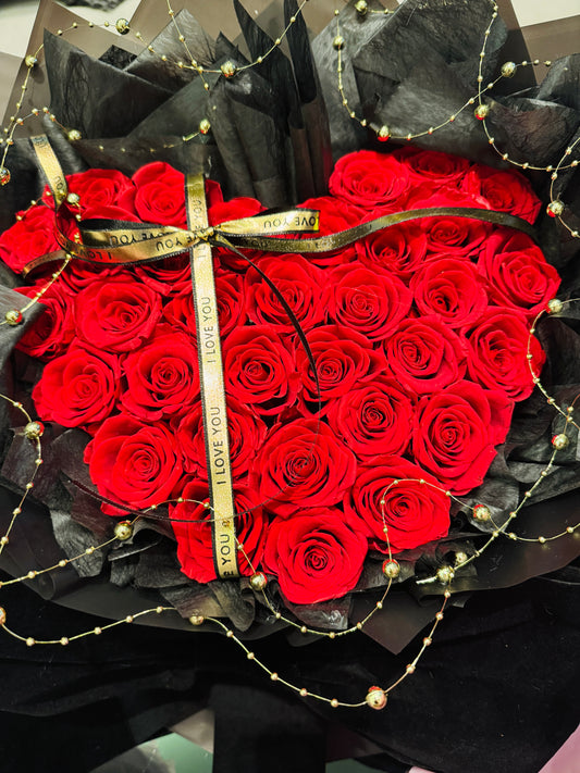 Love Red Heart Bouquet - Rhoel
