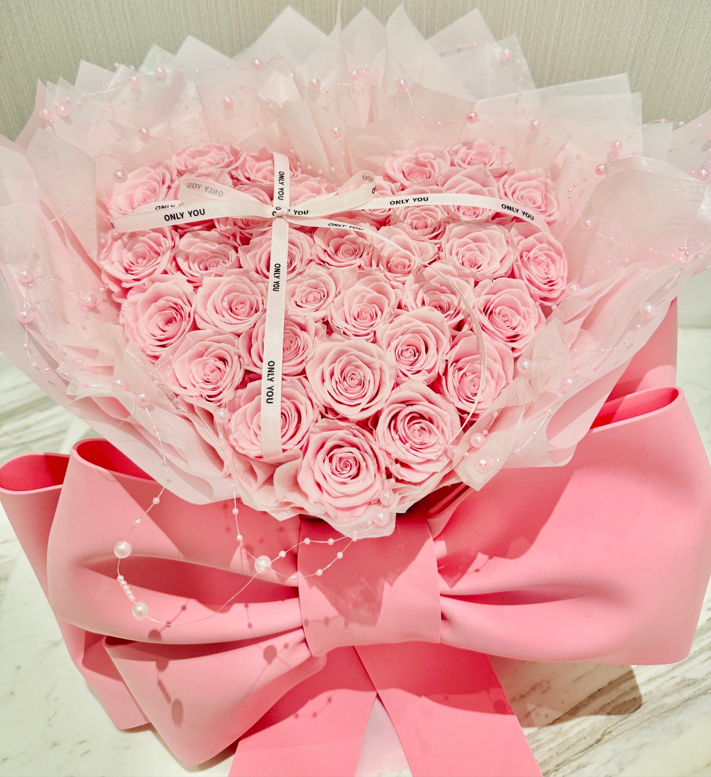 Fairy Pink Heart Bouquet - Rhoel