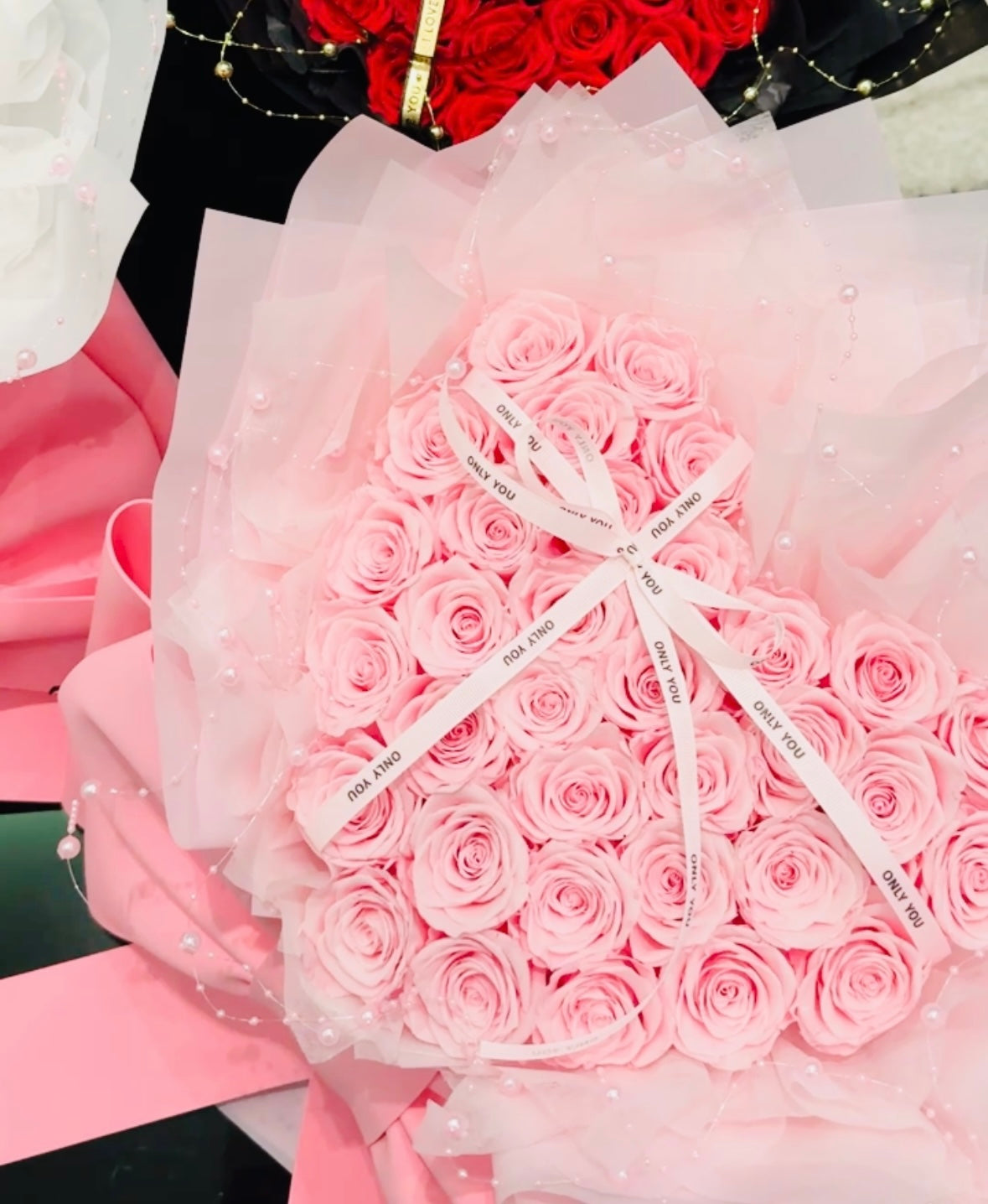 Fairy Pink Heart Bouquet - Rhoel
