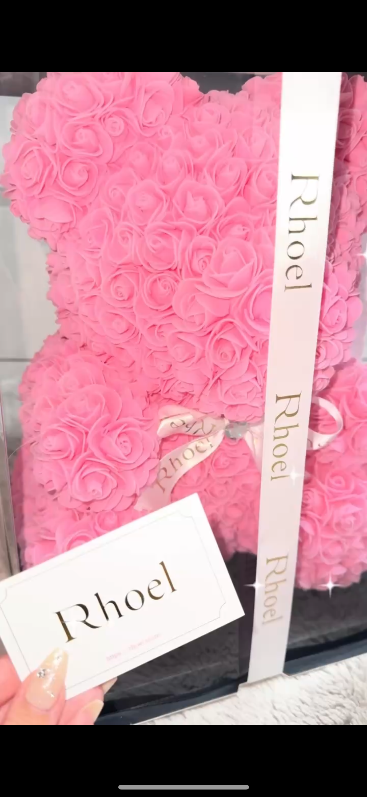 Candy Pink Rose Bear - Rhoel