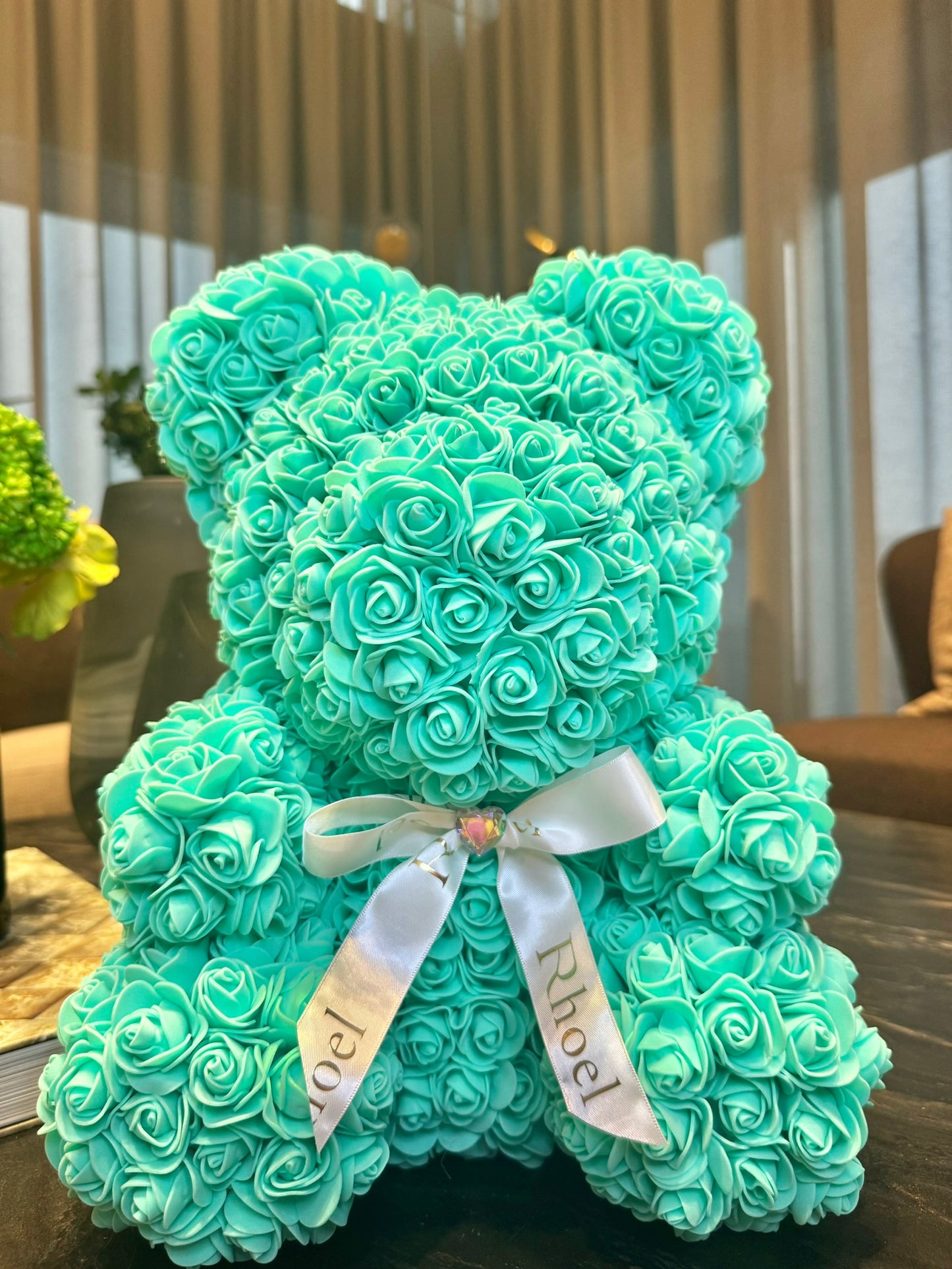 Tiffany Blue Rose Bear - Rhoel