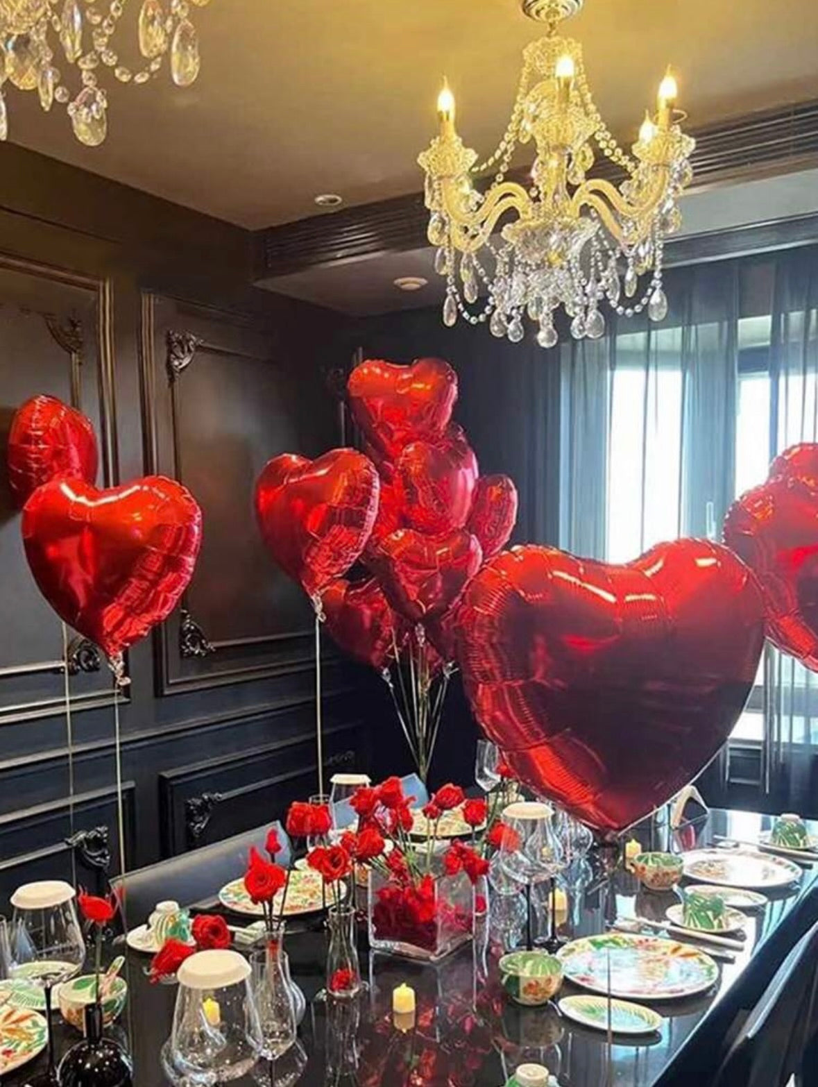 Red Heart Foil Balloon 6pcs