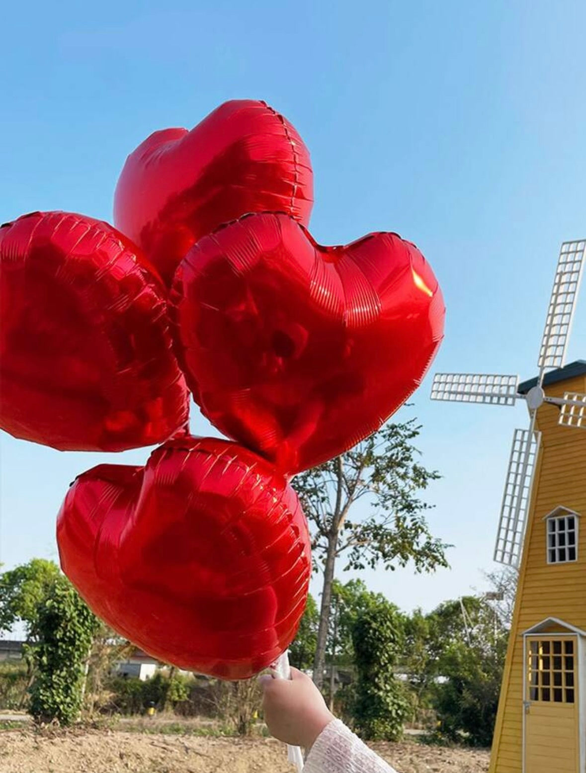 Red Heart Foil Balloon 6pcs