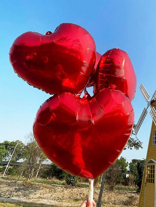 Red Heart Foil Balloon 6pcs