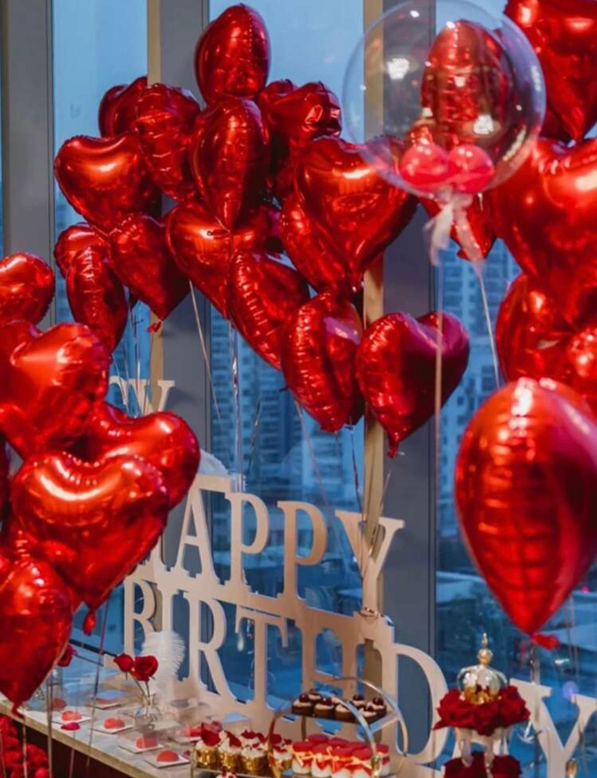 Red Heart Foil Balloon 6pcs